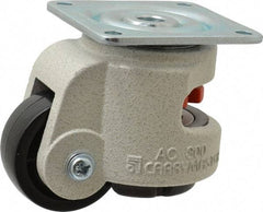 Sunnex - 7/8" Wide, Nylon Swivel Caster - 300 Lb Capacity, Top Plate Mount, 2.87" x 2.87" Plate, Ball Bearing - USA Tool & Supply
