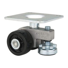 Sunnex - 13/16" Wide, Nylon Swivel Caster - 400 Lb Capacity, Top Plate Mount, 3.54" x 3.54" Plate, Ball Bearing - USA Tool & Supply