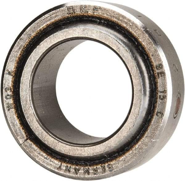 SKF - 15mm Bore Diam, 4,050 Lb Dynamic Capacity, Spherical Plain Bearing - 10,125 Lb Static Load Capacity - USA Tool & Supply