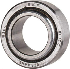 SKF - 17mm Bore Diam, 5,040 Lb Dynamic Capacity, Spherical Plain Bearing - 12,600 Lb Static Load Capacity - USA Tool & Supply