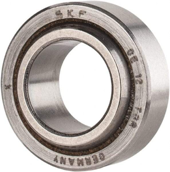 SKF - 12mm Bore Diam, 3,375 Lb Dynamic Capacity, Spherical Plain Bearing - 6,749 Lb Static Load Capacity - USA Tool & Supply