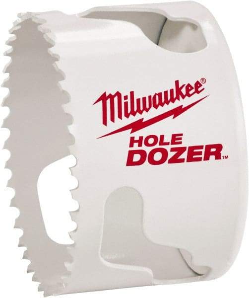 Milwaukee Tool - 2-1/8" Diam, 1-1/2" Cutting Depth, Hole Saw - Bi-Metal Saw, Toothed Edge - USA Tool & Supply