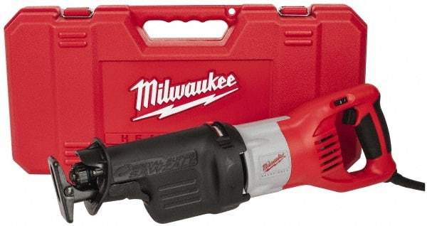 Milwaukee Tool - 2,800 Strokes per Minute, 1-1/4 Inch Stroke Length, Electric Reciprocating Saw - 120 Volts, 15 Amps, 1 Blade - USA Tool & Supply