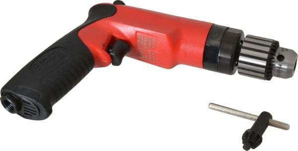 Sioux Tools - 3/8" Reversible Keyed Chuck - Pistol Grip Handle, 2,500 RPM, 14.16 LPS, 30 CFM, 1 hp - USA Tool & Supply