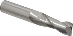 SGS - 5/8", 1-5/8" LOC, 5/8" Shank Diam, 3-3/4" OAL, 2 Flute, Solid Carbide Square End Mill - Single End, Uncoated, Spiral Flute, 35° Helix, Centercutting, Right Hand Cut, Right Hand Flute, Series 47 - USA Tool & Supply