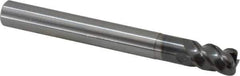 OSG - 12mm, 4 Flute, Single End, Solid Carbide, 2mm Corner Radius End Mill - 110mm OAL, 45° Helix, Right Hand Flute, 18mm LOC, Right Hand Cut, 36mm Extended Reach - USA Tool & Supply