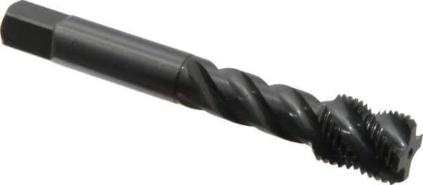 OSG - 9/16-18 UNF 4 Flute Bottoming Spiral Flute Tap - Vanadium High Speed Steel, Oxide Finish, 3-19/32" OAL, Right Hand Flute, Right Hand Thread, H3 - USA Tool & Supply