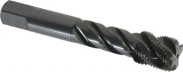 OSG - 3/4-16 UNF 4 Flute 3B Bottoming Spiral Flute Tap - Vanadium High Speed Steel, Oxide Finish, 4-1/4" OAL, Right Hand Flute, Right Hand Thread, H3 - USA Tool & Supply