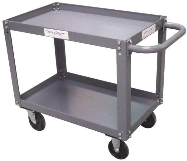 Value Collection - 1,200 Lb Capacity, 18" Wide x 30" Long x 27" High Service Cart - 2 Shelf, Steel - USA Tool & Supply