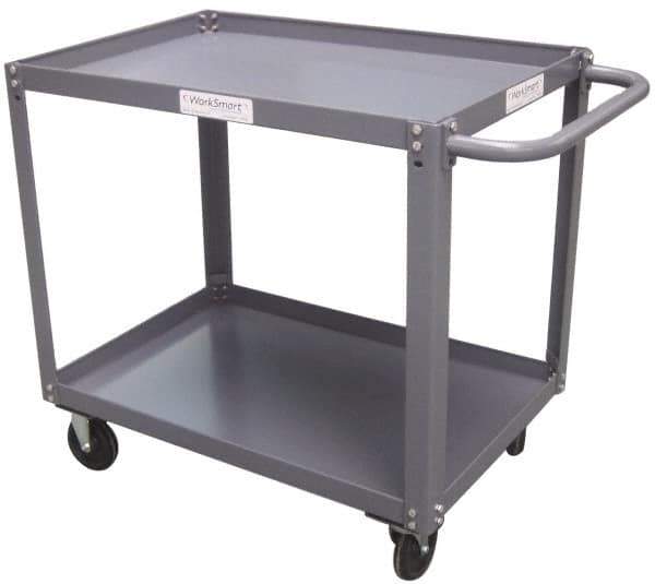 Value Collection - 2,000 Lb Capacity, 24" Wide x 48" Long x 36-1/4" High Service Cart - 2 Shelf, Steel - USA Tool & Supply