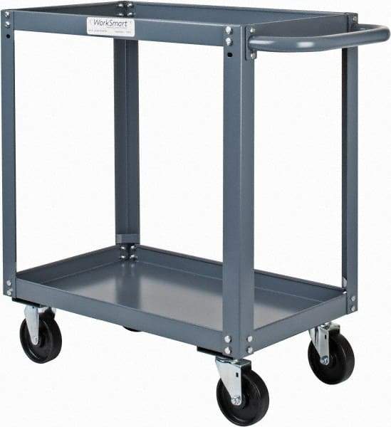 Value Collection - 1,000 Lb Capacity, 18" Wide x 30" Long x 34-5/8" High Service Cart - 2 Shelf, Steel - USA Tool & Supply