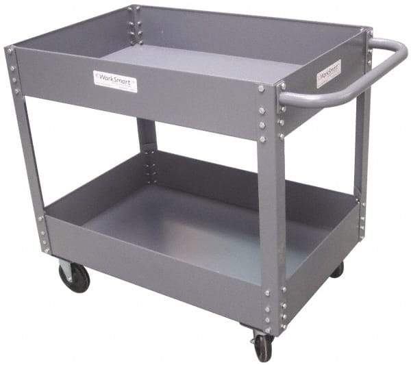 Value Collection - 1,200 Lb Capacity, 24" Wide x 36" Long x 34-5/8" High Service Cart - 2 Shelf, Steel - USA Tool & Supply