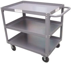 Value Collection - 1,200 Lb Capacity, 24" Wide x 36" Long x 34-5/8" High Service Cart - 3 Shelf, Steel - USA Tool & Supply