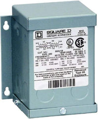 Square D - 1 Phase, 240 x 480 Volt Input, 120/240 Volt Output, 1 kVA, General Purpose Transformer - 3R NEMA Rating, 239°F Temp Rise, Indoor, Outdoor - USA Tool & Supply