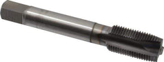 OSG - 5/8-18 UNF, 3 Flute, TiCN Finish, Vanadium High Speed Steel Spiral Point Tap - Plug Chamfer, Right Hand Thread, 3-13/16" OAL, 1-13/16" Thread Length, 0.48" Shank Diam, 3B Class of Fit - Exact Industrial Supply