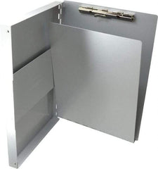 Saunders - 13 Inch Long x 9 Inch Wide x 1 Inch High, Clip Board - Silver - USA Tool & Supply