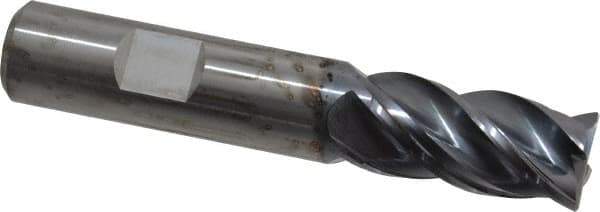 Kennametal - 5/8", 4 Flute, Solid Carbide, Corner Chamfer End Mill - 3-1/2" OAL, 1-1/4" LOC - USA Tool & Supply