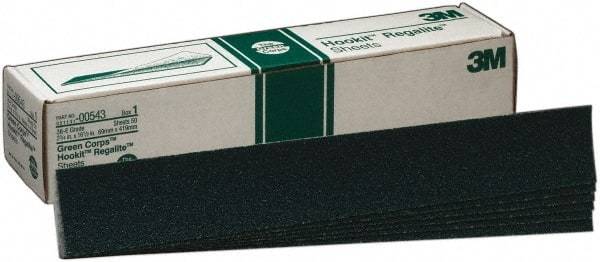 3M - 36 Grit, Ceramic/Aluminum Oxide Sanding Sheet - 16-1/2" Long x 2-3/4" Wide, Very Coarse Grade, E Weighted Paper Backing - USA Tool & Supply