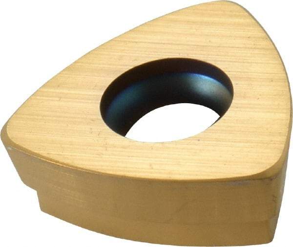 Seco - 218.19160 MD11 Grade F15M Carbide Milling Insert - TiAlN/TiN Finish, 0.187" Thick, 0.44" Inscribed Circle, 0.047" Corner Radius - USA Tool & Supply