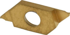 NTK - CTP FR ZM3 Grade, 0.0276" Cutting Width, Carbide Cutoff Insert - 16° Right Hand Lead Angle, 0.002" Cnr Rad, TiN Coated - USA Tool & Supply