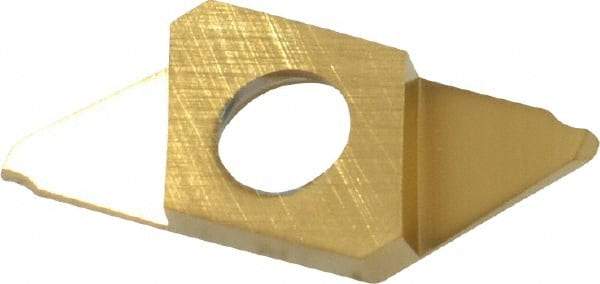 NTK - CTP FRK ZM3 Grade, 0.0394" Cutting Width, Carbide Cutoff Insert - 16° Right Hand Lead Angle, 0.002" Cnr Rad, TiN Coated - USA Tool & Supply