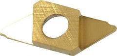 NTK - CTP FRK ZM3 Grade, 0.0394" Cutting Width, Carbide Cutoff Insert - 16° Right Hand Lead Angle, 0.002" Cnr Rad, TiN Coated - USA Tool & Supply