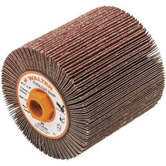 WALTER Surface Technologies - 4-1/4" Diam 80 Grit Aluminum Oxide Unmounted Flap Wheel - 5/8-11 Threaded Hole, 4" Wide, Coated, Grade Medium, 3,800 Max RPM - USA Tool & Supply
