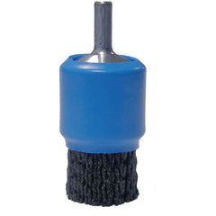 1″ Dia FME-Compliant Black Nylox End Brush, .055/80CG Crimped Fill - USA Tool & Supply