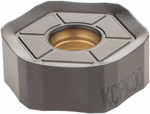 Kennametal - HNGJ535 HD Grade KCPK30 Carbide Milling Insert - TiN/TiCN/Al2O3 Finish, 0.215" Thick, 5/8" Inscribed Circle, 1.2mm Corner Radius - USA Tool & Supply