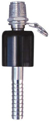 SuperKlean - NPT x 1/2" Hose Barb, Ball Type Swivel Hose Adapter - Stainless Steel - USA Tool & Supply