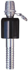 SuperKlean - NPT x 5/8" Hose Barb, Ball Type Swivel Hose Adapter - Stainless Steel - USA Tool & Supply