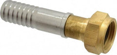 SuperKlean - 3/4 FGHT x 3/4" Hose Barb, FGHT x Hose Barb Swivel - Brass & Stainless Steel - USA Tool & Supply
