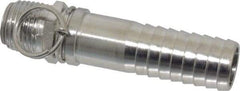 SuperKlean - NPT x 3/4" Hose Barb, Swivel Hose Adapter - Stainless Steel - USA Tool & Supply