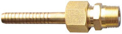 SuperKlean - NPT x 1/2" Hose Barb, 3 Piece Mixer Adapter - Brass - USA Tool & Supply