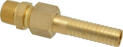 SuperKlean - NPT x 3/4" Hose Barb, 3 Piece Mixer Adapter - Brass - USA Tool & Supply