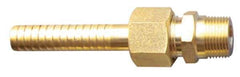 SuperKlean - NPT x 5/8" Hose Barb, 3 Piece Mixer Adapter - Brass - USA Tool & Supply