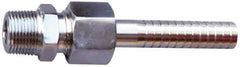 SuperKlean - NPT x 5/8" Hose Barb, 3 Piece Mixer Adapter - Stainless Steel - USA Tool & Supply