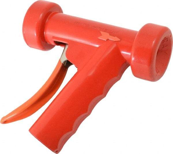 SuperKlean - Insulated, Brass Pistol Grip Spray Nozzle for 1/2" Pipe - Red, 1/2 NPT - USA Tool & Supply