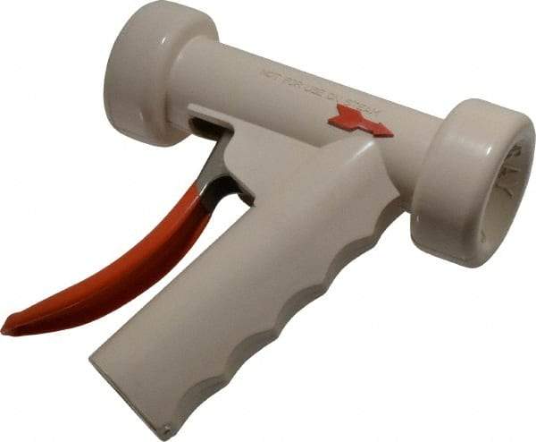 SuperKlean - Insulated, Brass Pistol Grip Spray Nozzle for 1/2" Pipe - White, 1/2 NPT - USA Tool & Supply