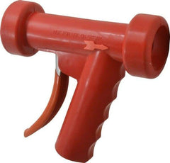 SuperKlean - Insulated, Stainless Steel Pistol Grip Spray Nozzle for 1/2" Pipe - Red, 1/2 NPT - USA Tool & Supply