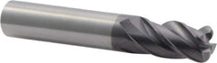 M.A. Ford - 1/2", 4 Flute, Single End, Solid Carbide, 1/8" Corner Radius End Mill - 3" OAL, 35/38° Helix, Right Hand Flute, 1" LOC, Right Hand Cut - USA Tool & Supply
