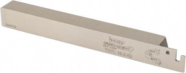 Iscar - External Thread, 0.63" Max Depth of Cut, 1.8mm Min Groove Width, 150.11mm OAL, Left Hand Indexable Grooving Cutoff Toolholder - 5/8" Shank Height x 5/8" Shank Width, TAG 2 Insert Style, TGT Toolholder Style, Series Tang-Grip - USA Tool & Supply
