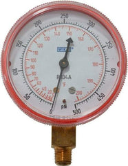 Wika - 2-1/2" Dial, 1/8 Thread, 0-500 Scale Range, Pressure Gauge - Lower Connection Mount, Accurate to 1-2-5% of Scale - USA Tool & Supply