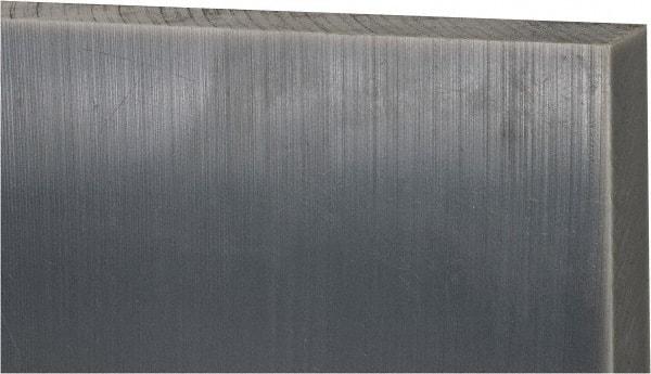 Made in USA - 1-1/2" Thick x 12" Wide x 1' Long, Polyethylene (UHMW) Sheet - Black, Oil-Filled Grade - USA Tool & Supply
