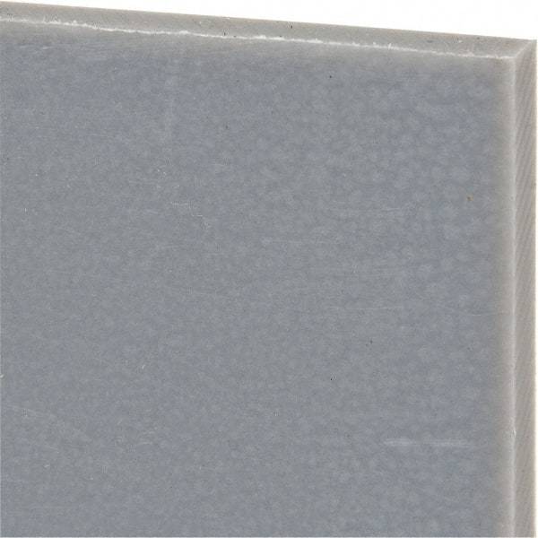 Made in USA - 1/4" Thick x 12" Wide x 2' Long, Polyethylene (UHMW) Sheet - Black, Oil-Filled Grade - USA Tool & Supply