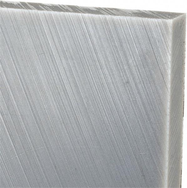 Made in USA - 1/2" Thick x 24" Wide x 3' Long, Polyethylene (UHMW) Sheet - Gray, Oil-Filled Grade - USA Tool & Supply