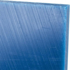 Made in USA - 3/8" Thick x 12" Wide x 1' Long, Polyethylene (UHMW) Sheet - Blue, Glass-Filled Grade - USA Tool & Supply