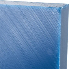 Made in USA - 1" Thick x 12" Wide x 1' Long, Polyethylene (UHMW) Sheet - Blue, Glass-Filled Grade - USA Tool & Supply