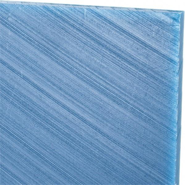 Made in USA - 1/4" Thick x 12" Wide x 2' Long, Polyethylene (UHMW) Sheet - Blue, Glass-Filled Grade - USA Tool & Supply