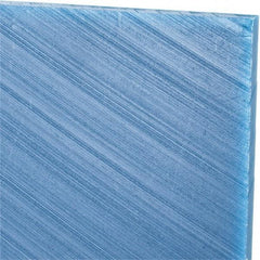 Made in USA - 1/4" Thick x 12" Wide x 2' Long, Polyethylene (UHMW) Sheet - Blue, Glass-Filled Grade - USA Tool & Supply
